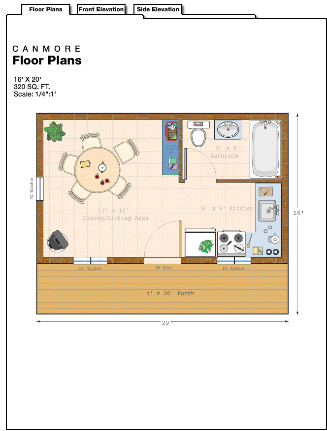 Cabin Floor Plans 16 X 20