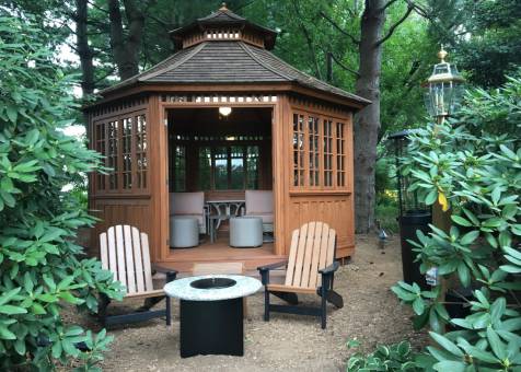 Front view of 14' San Cristobal Gazebo located in Lancaster, PA  – Summerwood Products