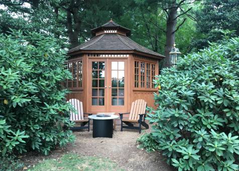 Front view of 14' San Cristobal Gazebo located in Lancaster, PA  – Summerwood Products