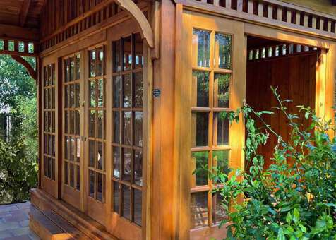 Interior of 12' x 20' Bali Tea House Studio located in Altadena California  – Summerwood Products