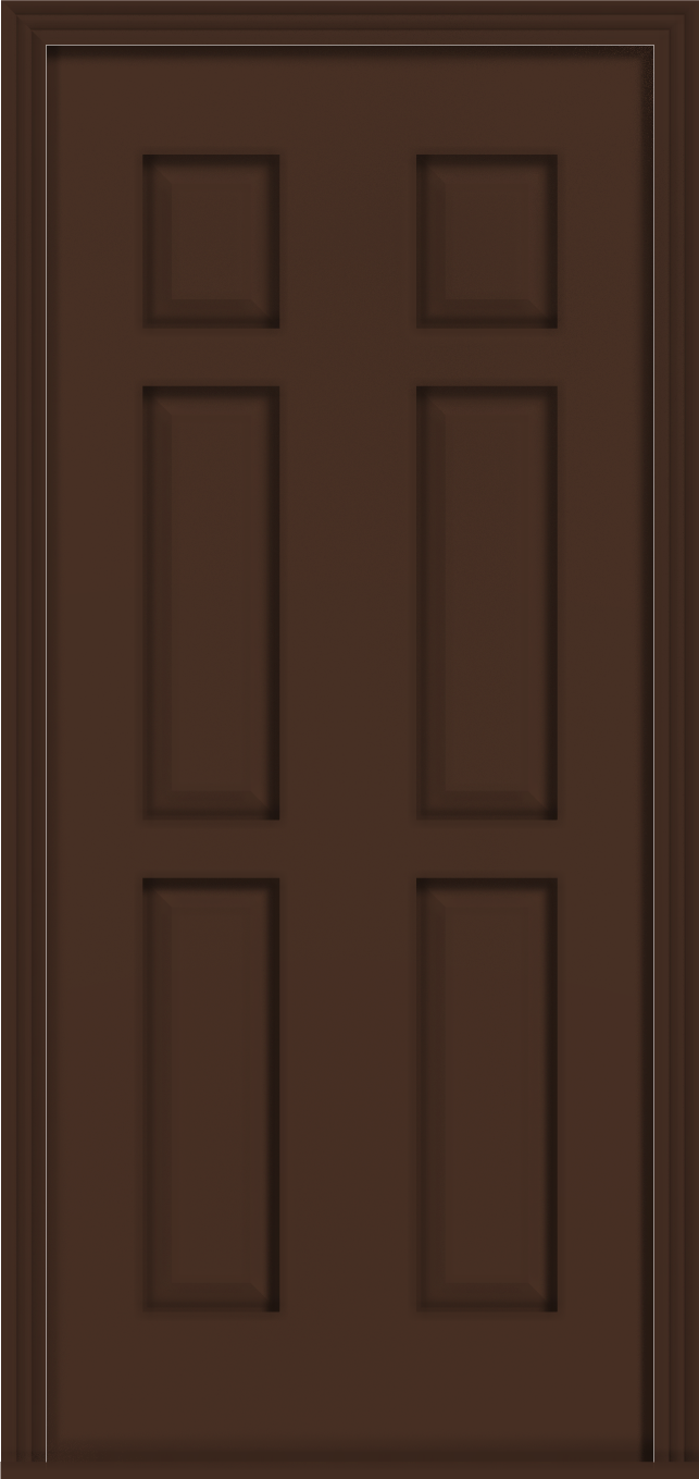 Metal Deluxe Solid Single Door - Polytex Coating, 36"W (Brown outside/white inside)