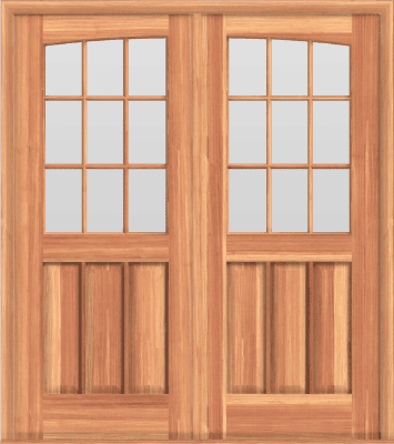Dbl Arched Deluxe 18-Lite Doors