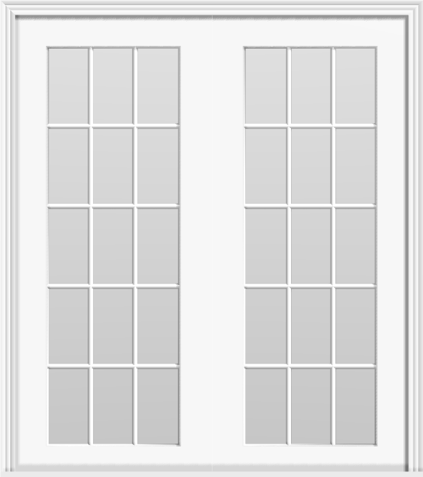 Fiberglass 30-Lite Double Doors (64"x 80") - White