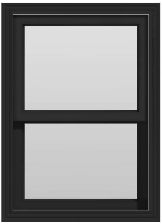Fiberglass Large Single Hung Window (No Divided Lites) (Black)