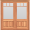 Arts & Crafts Double Doors with Windows
