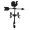 Black Al. Rooster Weathervane
