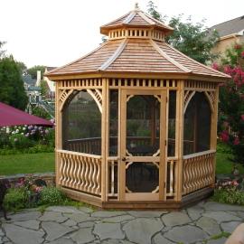 Our Classic Screen kit helps keep away the bugs so you can enjoy your gazebo!