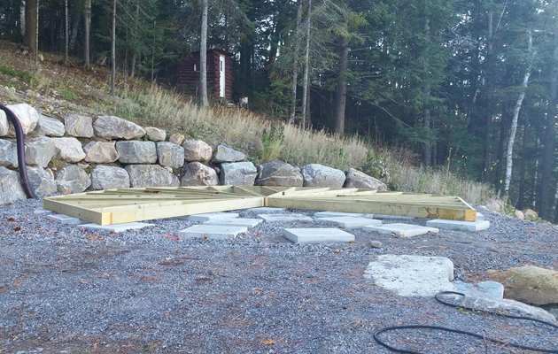 Champlain outdoor spa foundation & floor sections