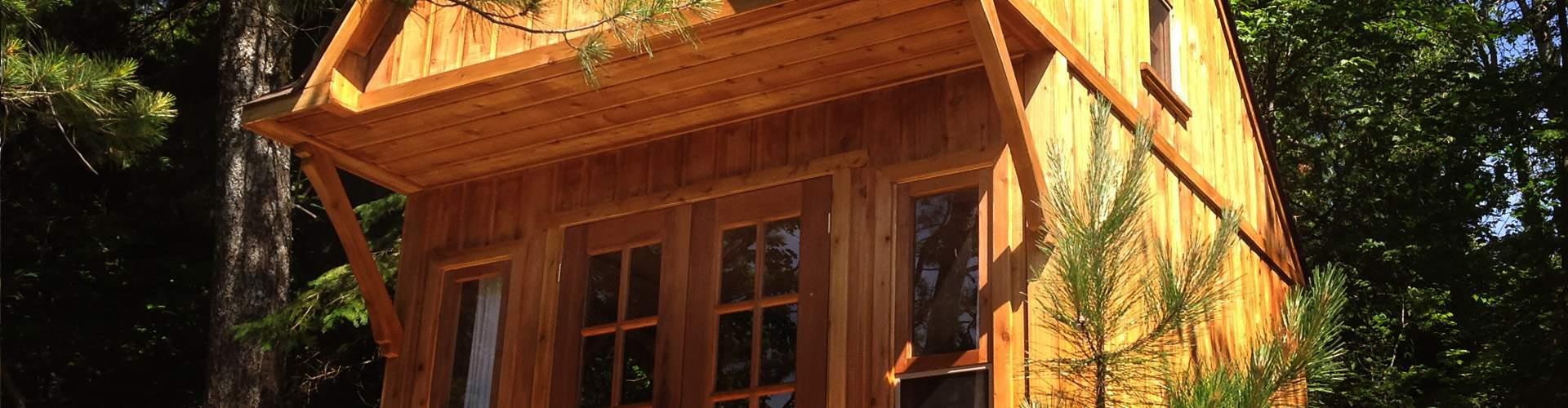 Backyard Cedar Prefab Glen Echo Workshop Kit - Summerwood Products