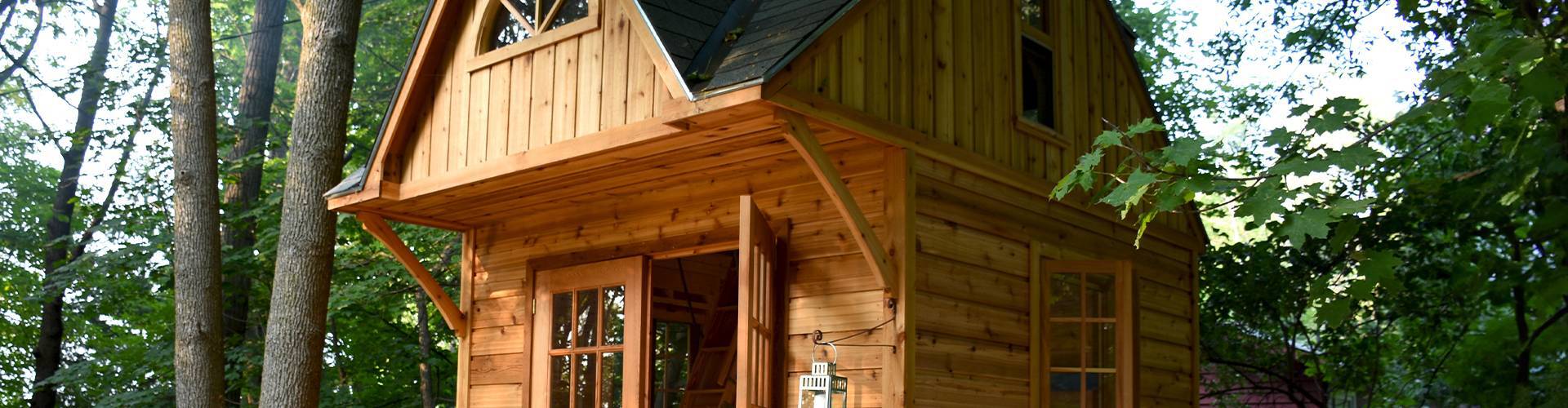 Cedar Prefab Bala Bunkie Cottage Cabin Kit - Summerwood Products