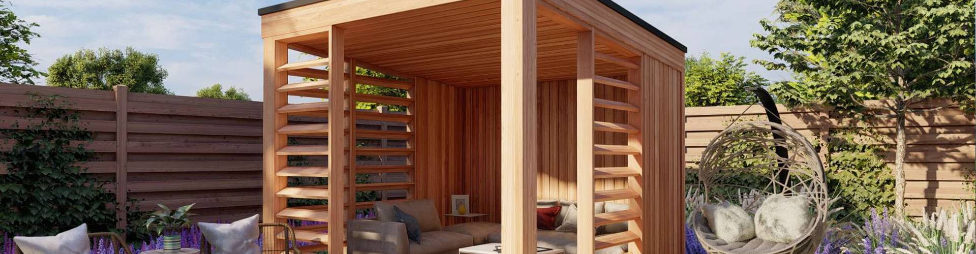 Backyard Cedar Prefab Eden Gazebo Kit - Summerwood Products