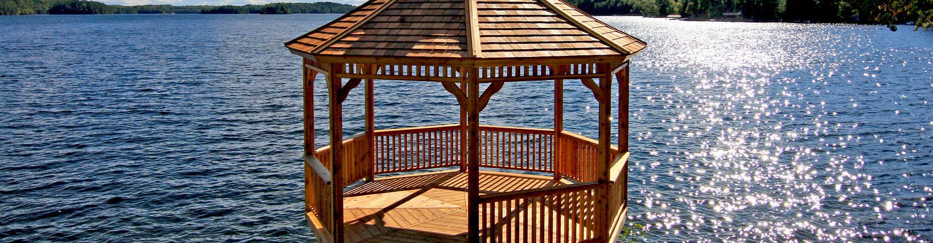 Backyard Cedar Prefab Monterey Gazebo Kit - Summerwood Products