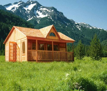 Canmore Cabin with cedar Summerwood ID number 1020.