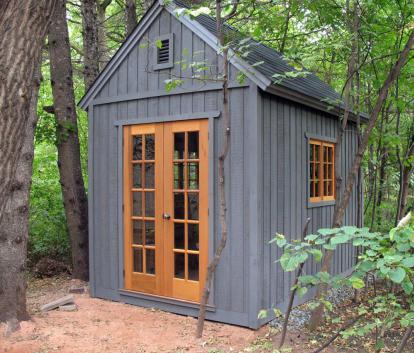 Cedar Telluride Shed 8x12 with French double doors in Winnipeg, Manitoba. ID number 104486.