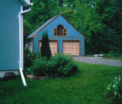 York blue Prefab Garage with canexel  Summerwood ID number 1252.