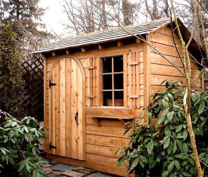 Bar Harbor garden shed with cedar in Amityville, New York. ID number 1254.