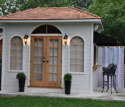 Sonoma white Pool Cabana with cedar Summerwood ID number 153188.