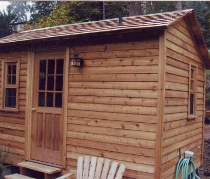 Bar Harbor shed kit with cedar in Grapeview, Washington. ID number 15920.
