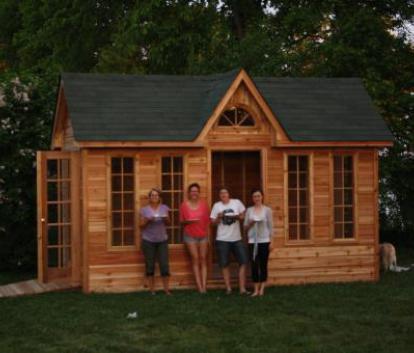 Cedar Copper Creek shed 6 x 17 with cedar in Brechin, Ontario. ID number 178094.