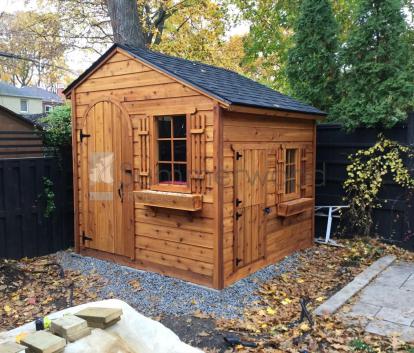 Cedar Bar Harbor shed 8 x 8 with single arched door n Toronto, Ontario. ID number 195488.