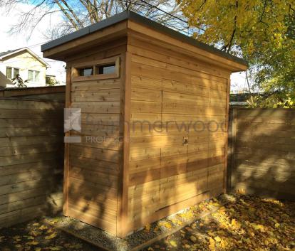 Front left view of a 4’ x 10’ with concealed double doors in Toronto, Ontario