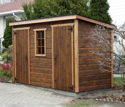Cedar Sarawak lean to shed 5x12 with fixed window in Toronto, Ontario. ID number 195929.
