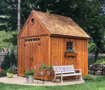 Telluride Garden Shed Cedar Siding Prefab Kit