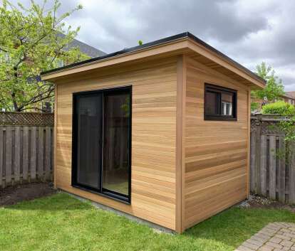 Front right view of 8' x 12' Urban Studio located in Toronto, Ontario