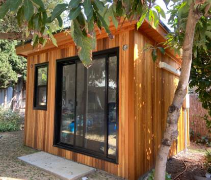 Front view of 10’x12' Urban Studio Home Studio located in Los Angeles, California – Summerwood Products