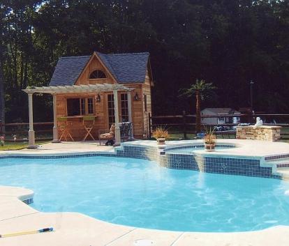 Copper Creek grey Prefab Pool House with canexel Summerwood ID number 42348.
