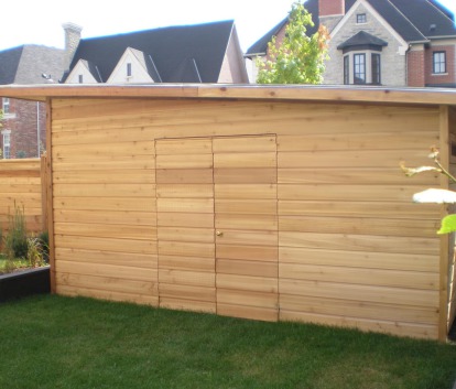 Cedar Dune Stylish Shed 6 x 16 with concealed double doors in Toronto, Ontario. ID number 89334.