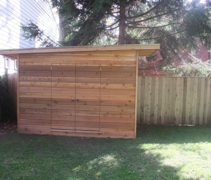 Cedar Modern Dune Shed 4 x 12 with double doors in Toronto, Ontario. ID number 93474.