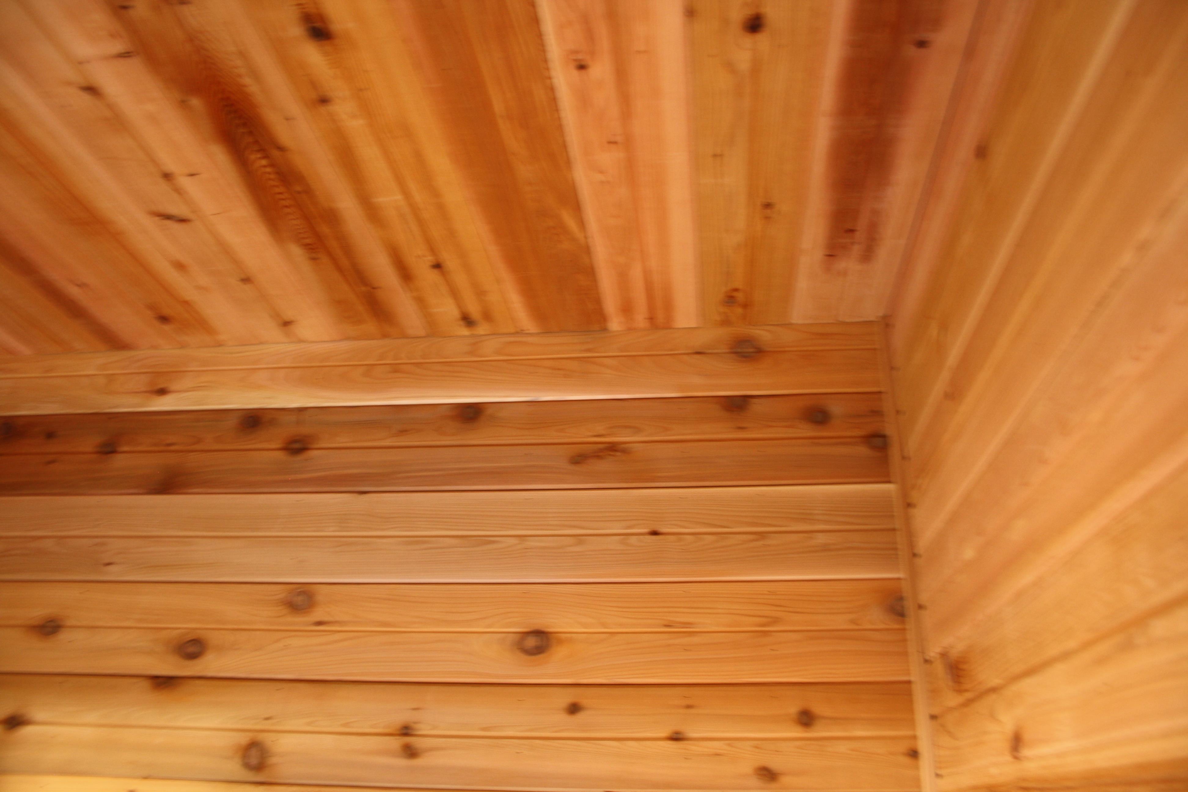 Interior Cedar Wall Finish Smooth Channel Material Upgrades