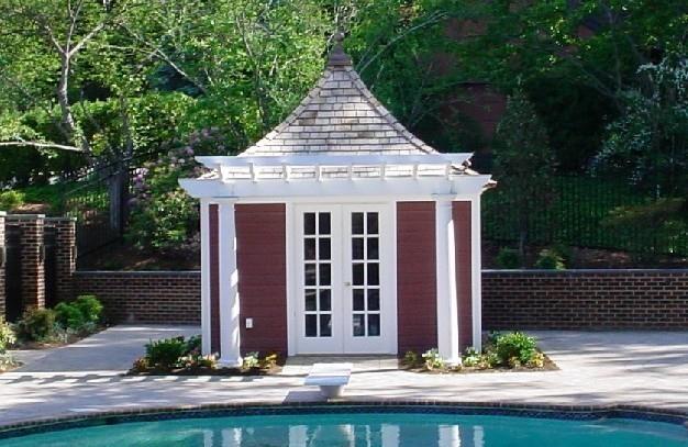 Melbourne white Garden Shed with french double doors in Lorton, Virginia. ID number 28775-1