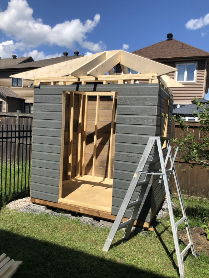 Front view of 6’ x 7’ Sonoma garden shed located in Gloucester, Ontario – Summerwood Products