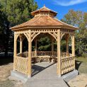 Front view of 11' Victorian Gazebo located in Kitchener, Ontario – Summerwood Products