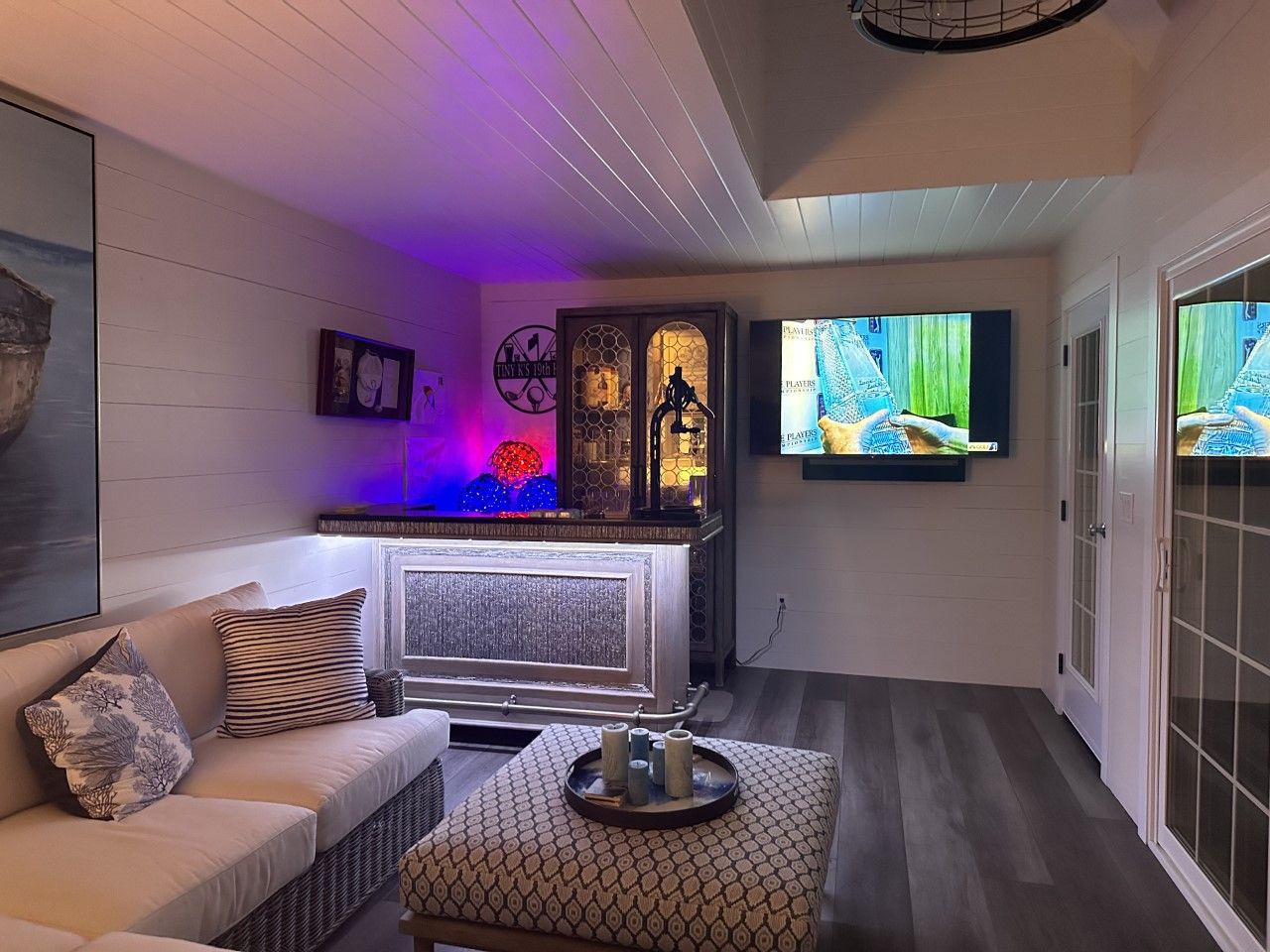 Interior view of 14’x20' Windsor Pool Cabana located in Naples, Florida – Summerwood Products