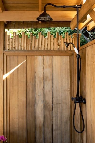 Interior view of 10' x 16' Bali Tea House Spa Enclosure located in Stinson Beach, California – Sum
