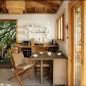 Interior view of 10' x 16' Bali Tea House Spa Enclosure located in Stinson Beach, California – Sum