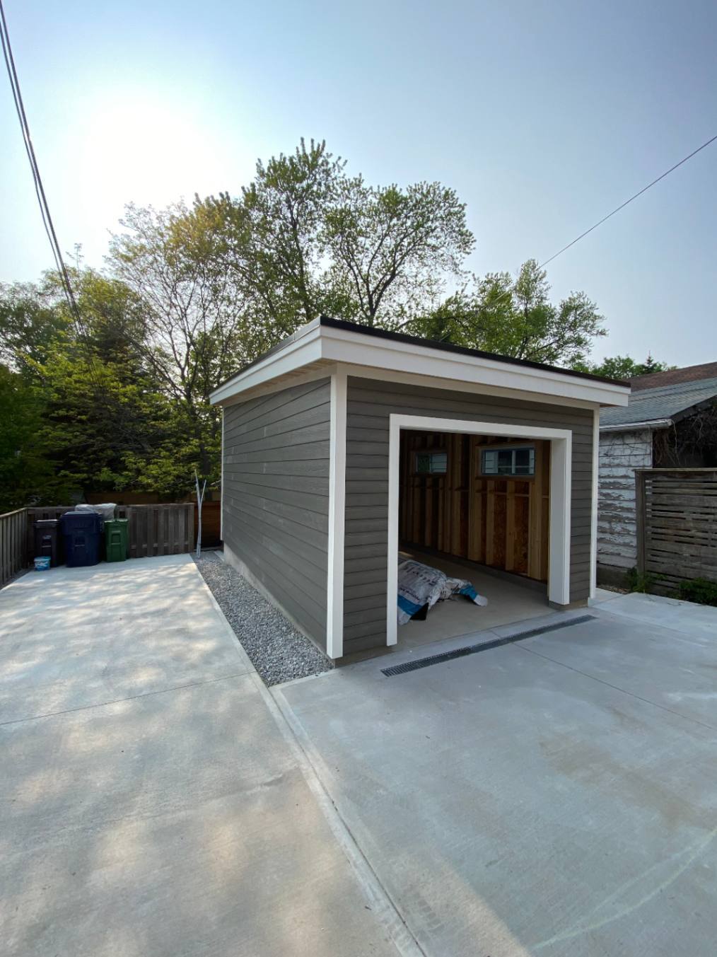 Front view of 20’ x 12' Urban Garage located in Toronto, Ontario – Summerwood Products