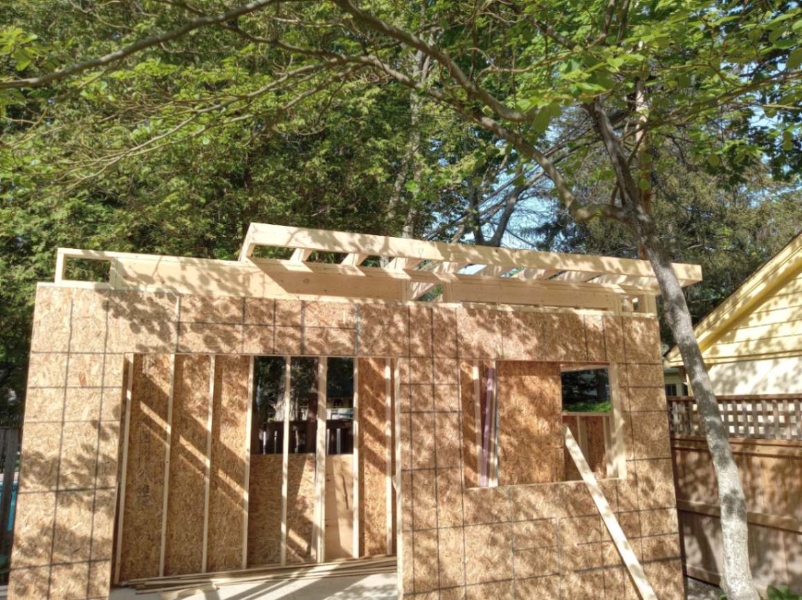 Construction view of 7’x14' Urban Studio Home Studio located in Oakville, Ontario – Summerwood P