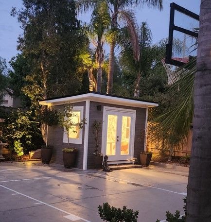 Front view of 8’x12' Urban Studio Home Studio located in San Diego, California - Summerwood Produc