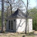 Melbourne white shed with french double doors in Cross Roads, Texas. ID number 49962-1