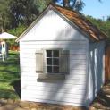 Cedar White Telluride Shed 8x12 with arched door in Ojal, California. ID number 1113-2