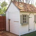 Cedar White Telluride Shed 8x12 with arched door in Ojal, California. ID number 1113-3