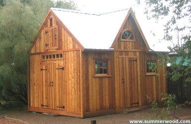 Cedar telluride 12x16 log cabin with workshop window in Albuquerque New Mexico. ID number 1117-1.