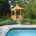 Front view of an Monterey gazebo in a Toronto Ontario Backyard 