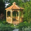 Front view of an Monterey gazebo in a Toronto Ontario Backyard 
