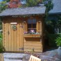 palmerston shed kit 5x7 with antique flower boxes in Carmel California. ID number 103027-2