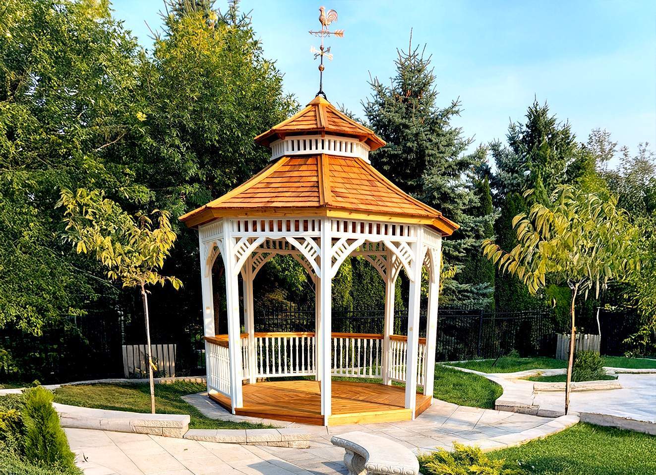 Front view of 10' Victorian Gazebo located in North York, ON - Summerwood Products